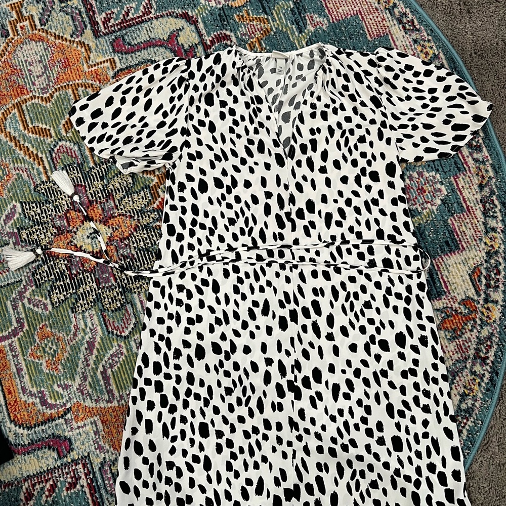 A New Day Black and White Polka Dot Dress
